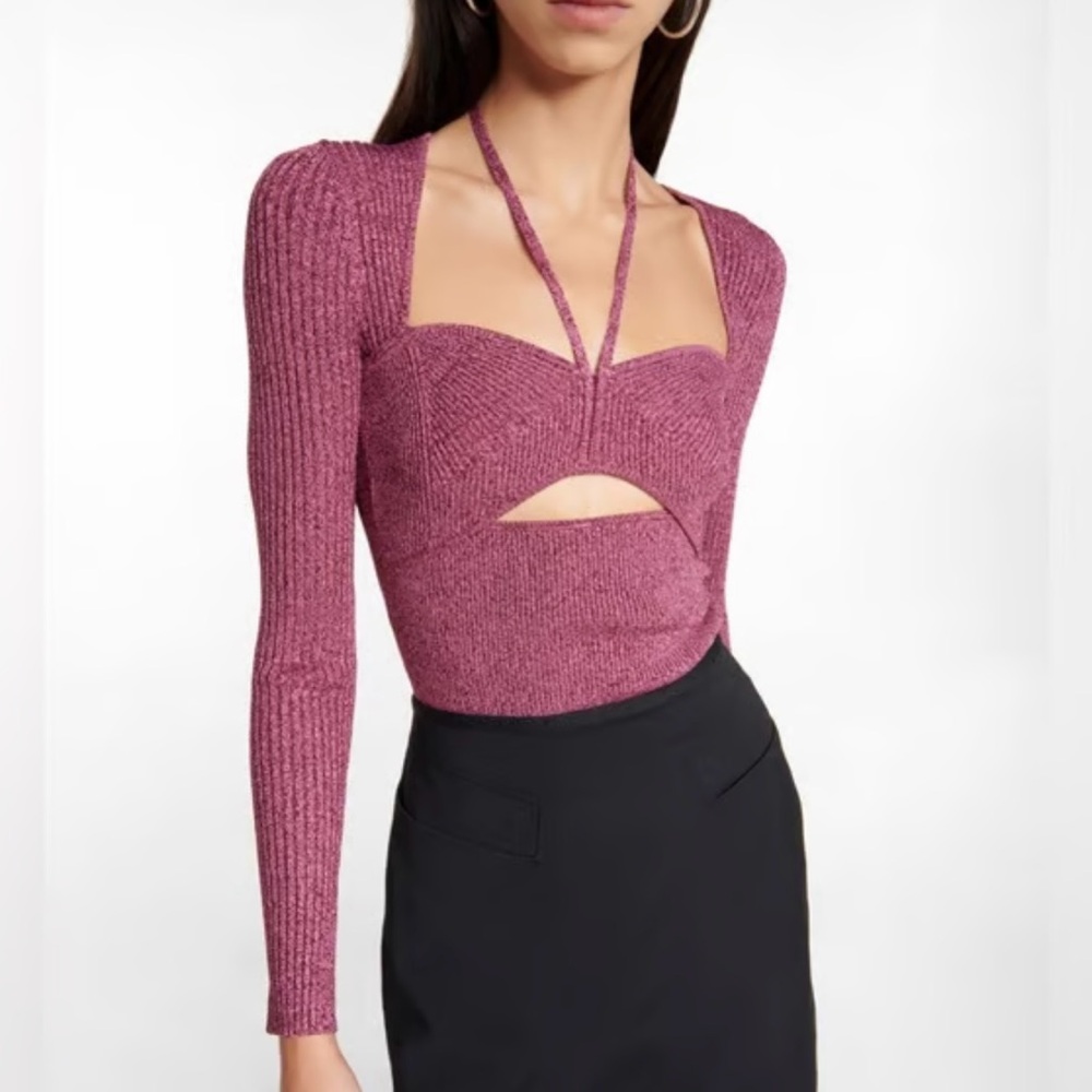 Jonathan Simkhai Mauve Cut-Out Blouse